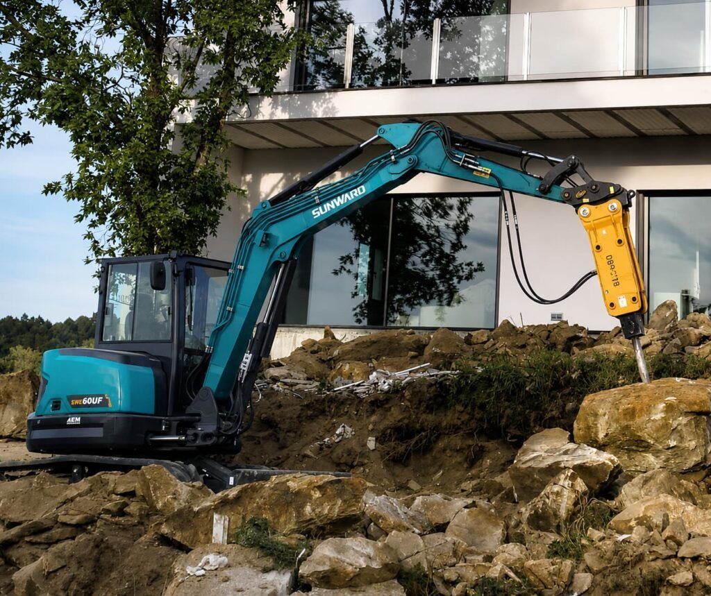 Trabajos con excavadora en Ourense