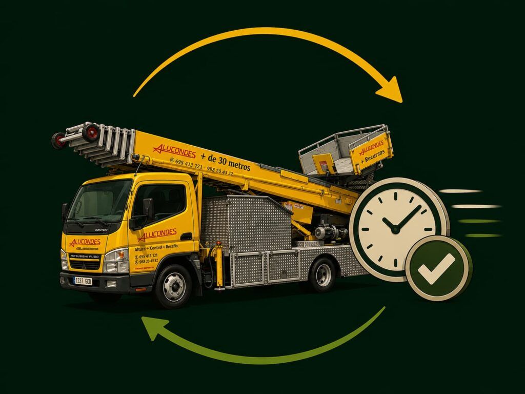 Plataforma elevadora para mover materiales de forma rápida por fachada