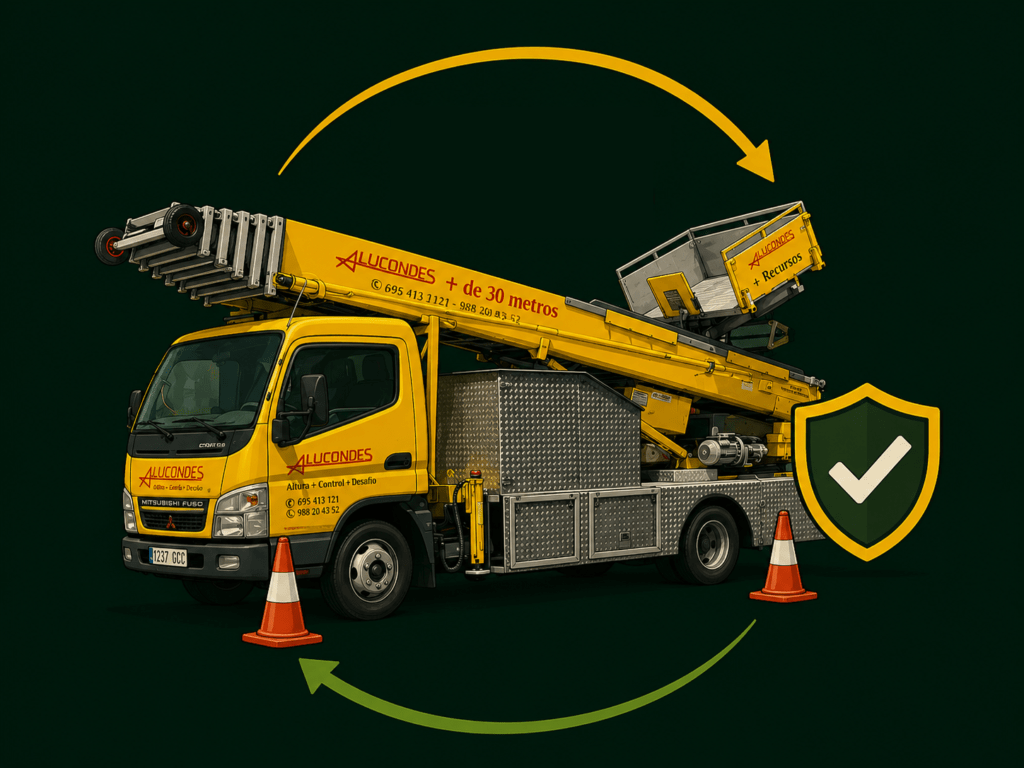 Plataforma elevadora para mover cargas por fachada de forma segura